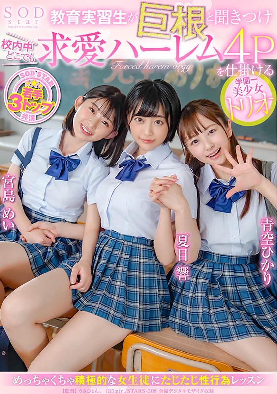 青空ひかり、夏目响、宫岛めい合演品番作品STARS-308介绍及预览-六美集
